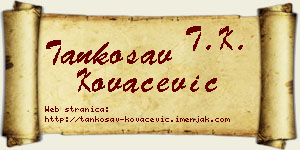 Tankosav Kovačević vizit kartica